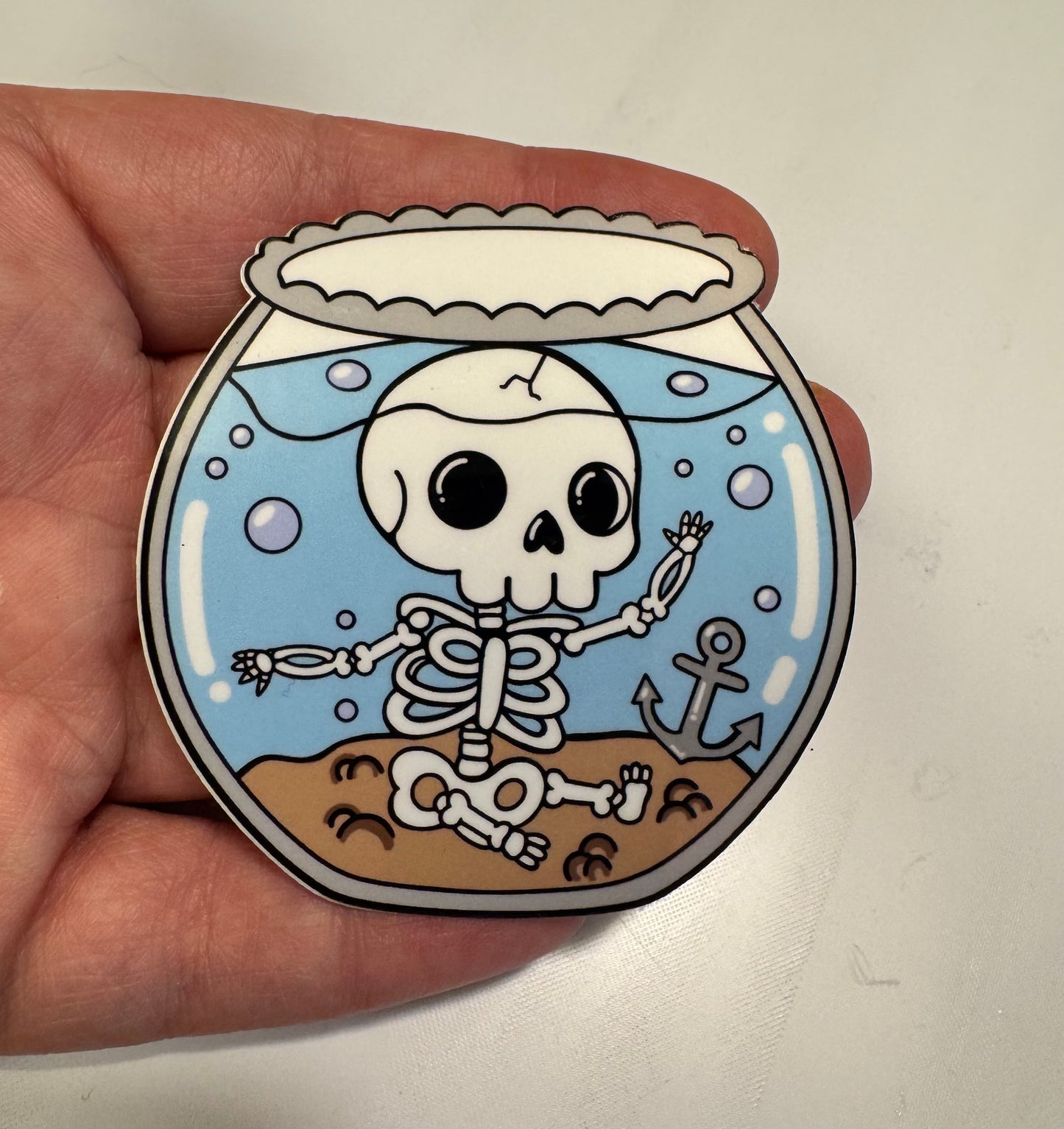 Swimming with the fishes 3” Sticker