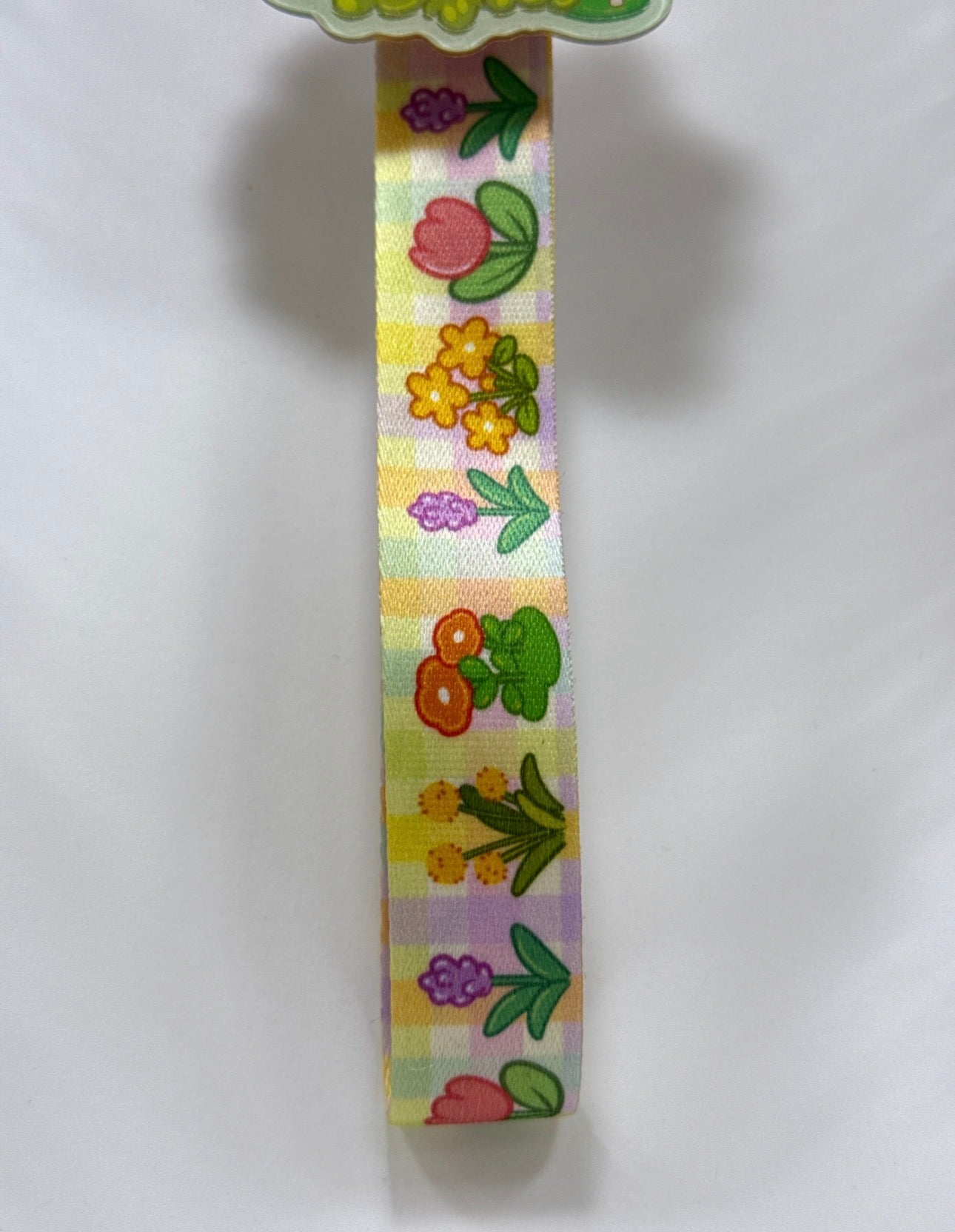 Flower frolic puppy keychain and lanyard combo