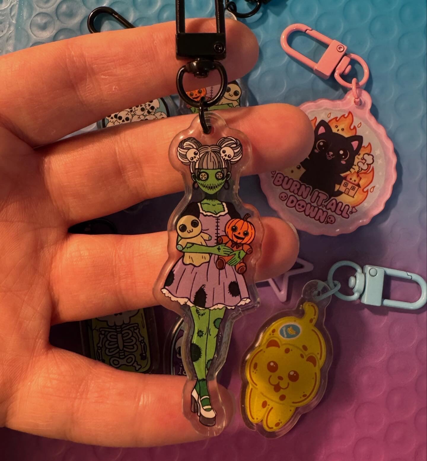 3” Zombunnie Acrylic Keychain