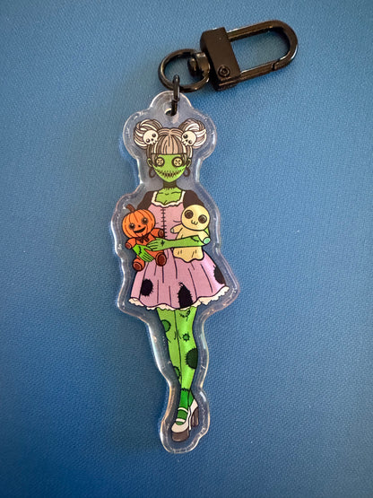 3” Zombunnie Acrylic Keychain