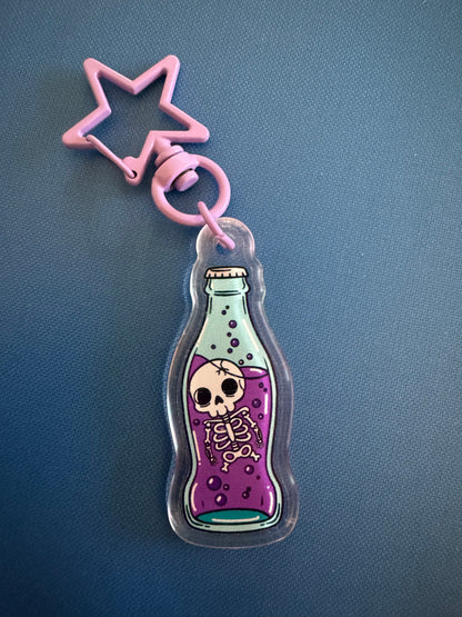 Mr. Skelly Soda Keychain
