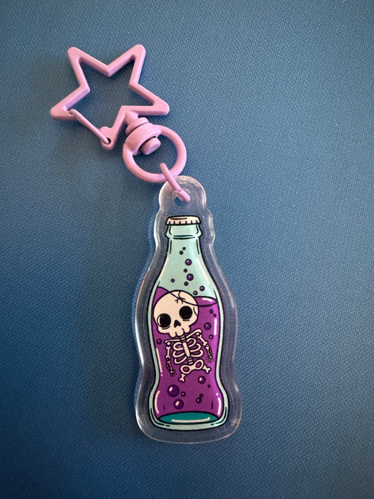 Mr. Skelly Soda Keychain