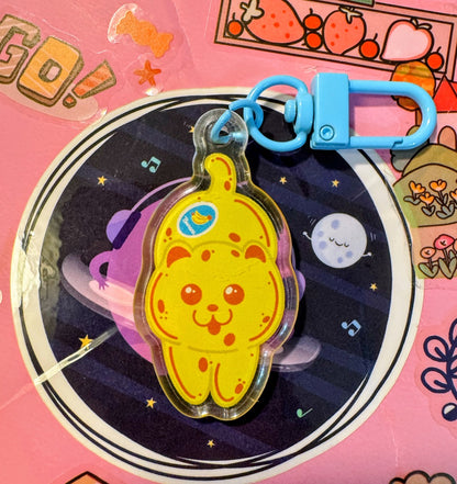 Banana Bear Acrylic Keychain