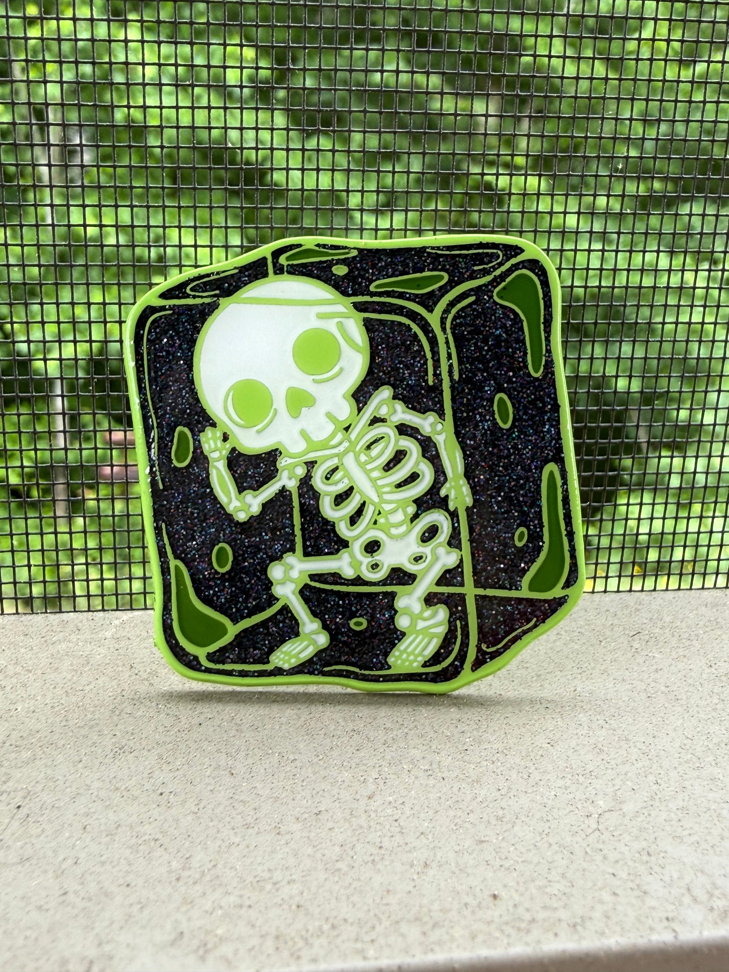 Skelly Ice Cube Enamel Pins