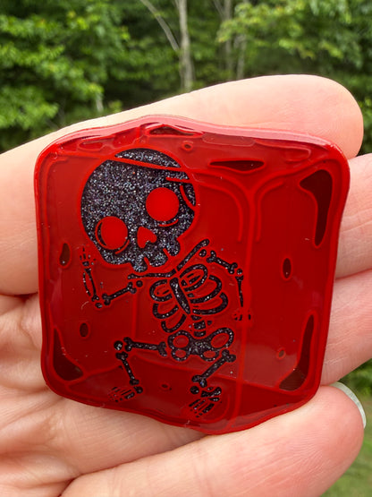 Skelly Ice Cube Enamel Pins