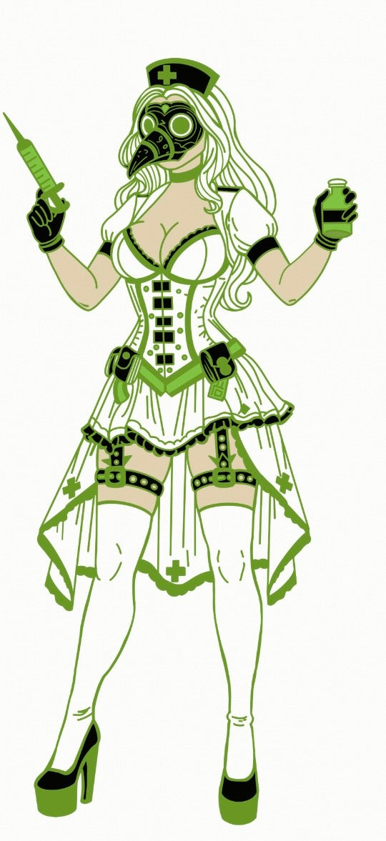 Plague Nurse 4” tall Enamel Pin Pre-Order✨