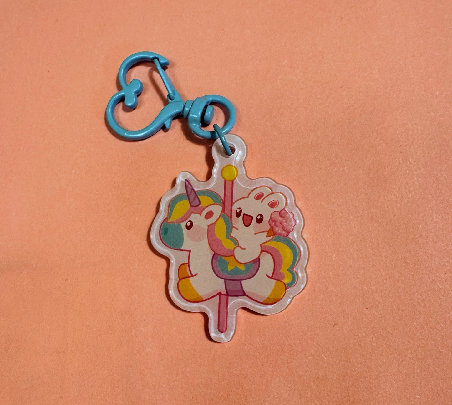 Bunny Carousel Keychain