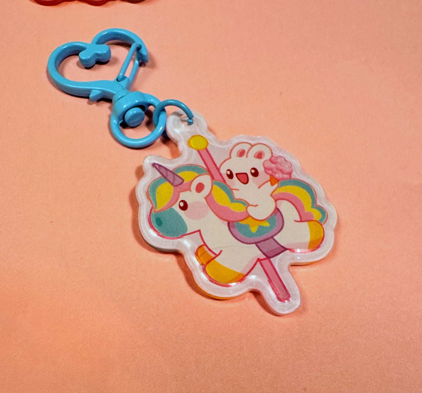 Bunny Carousel Keychain