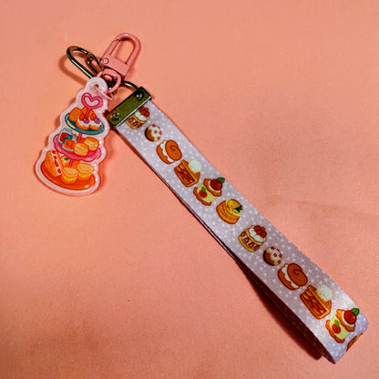 Pastel Pastries Keychain and Lanyard Combo