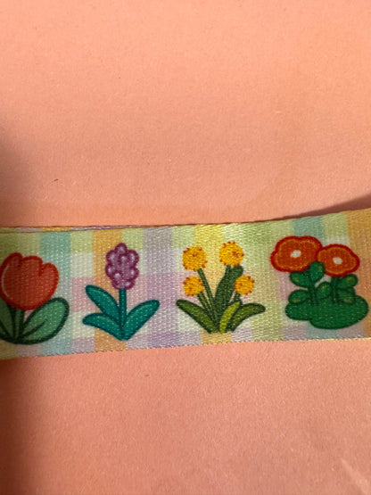 Flower frolic puppy keychain and lanyard combo