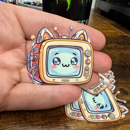 Cat TV Vinyl Sticker