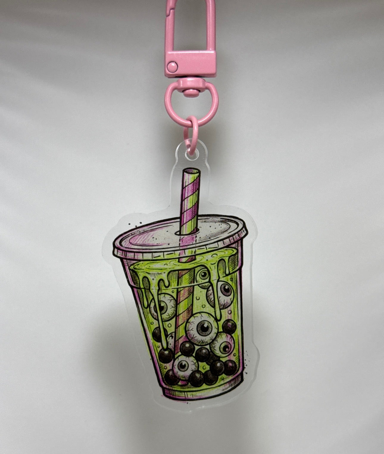 Gooey Eye Boba Drink Acrylic Keychain
