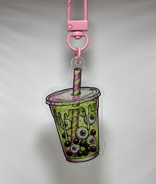Gooey Eye Boba Drink Acrylic Keychain