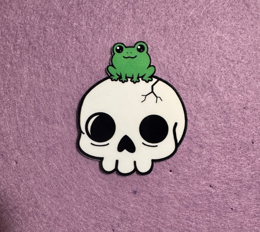 Skelly-Bones Froggy Friends Sticker