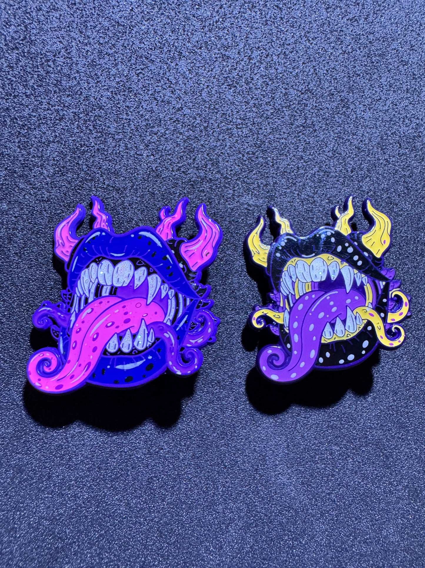Pride piranha plant Kiss enamel pins