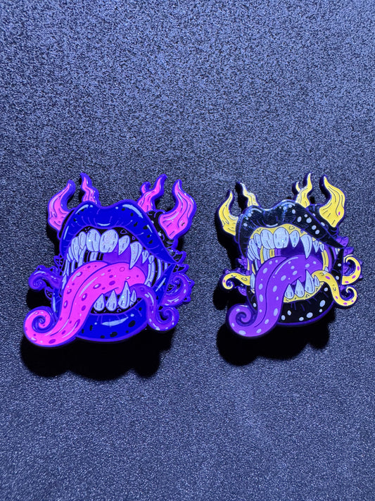 Pride piranha plant Kiss enamel pins