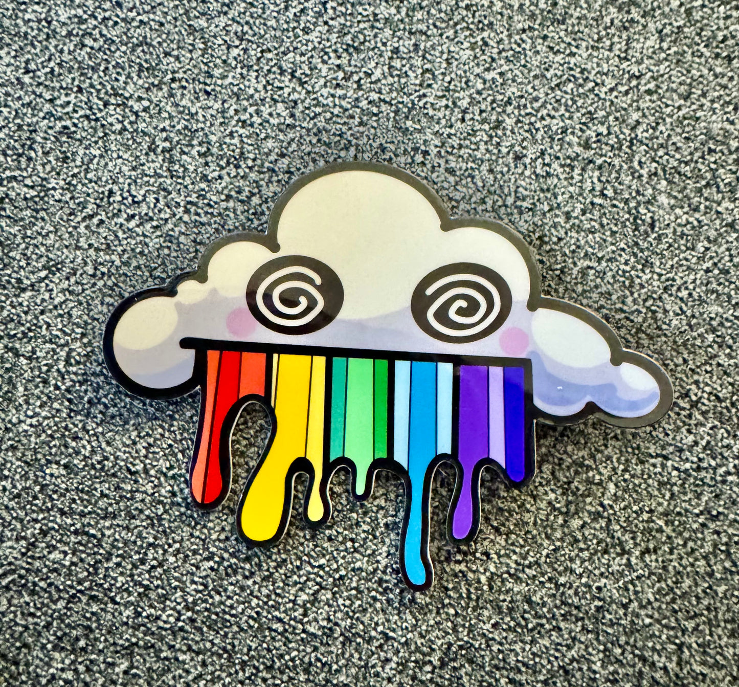 Strange Weather Rainbow Sick Sticker