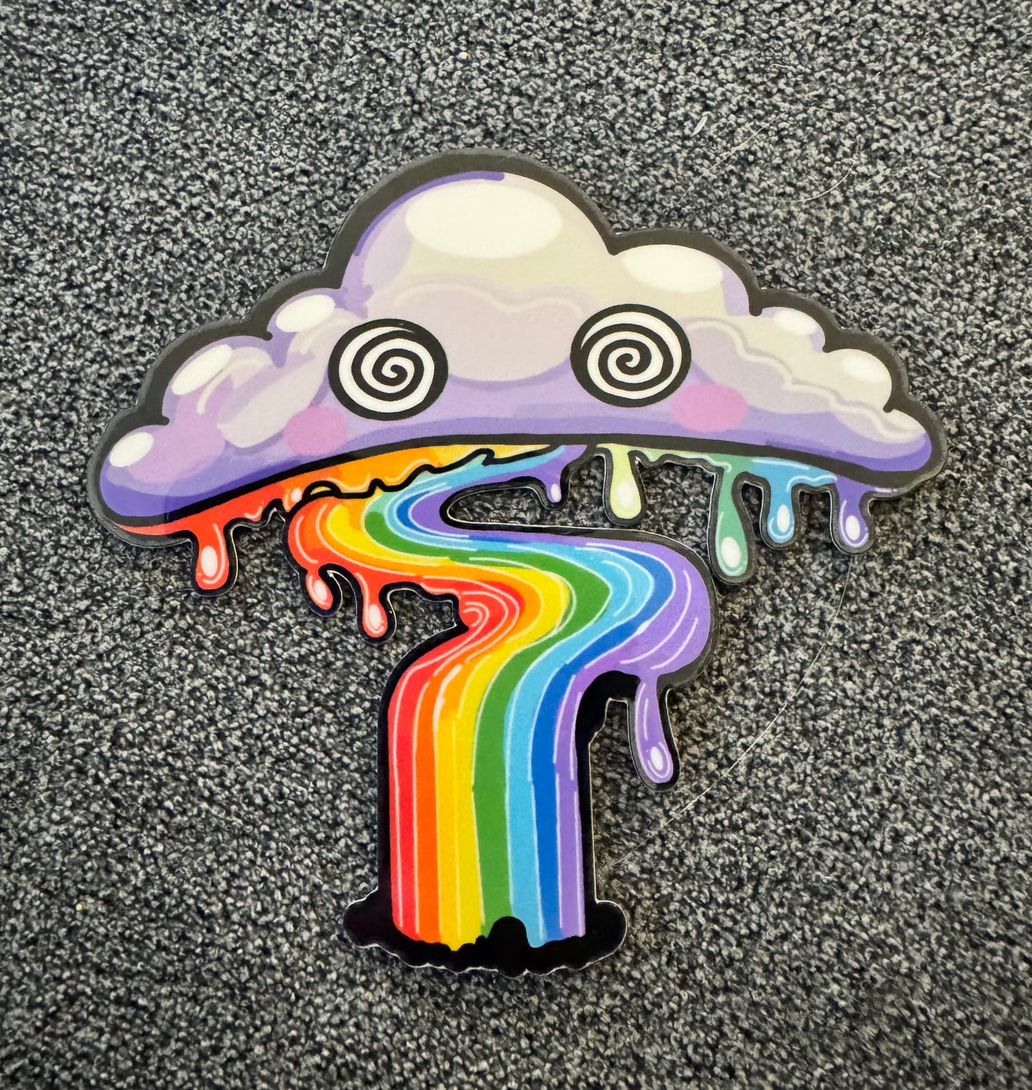 Rainbow Trippy Storm Sticker