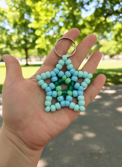 Customizable, Handmade Star Candy Keychain - Made to order
