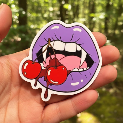 Candied Cherries Lips Enamel Pin