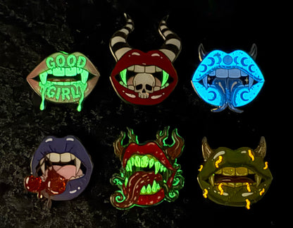 Candied Cherries Lips Enamel Pin