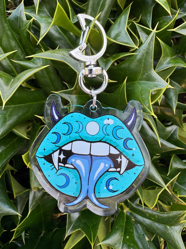 2” moon phase acrylic keychain