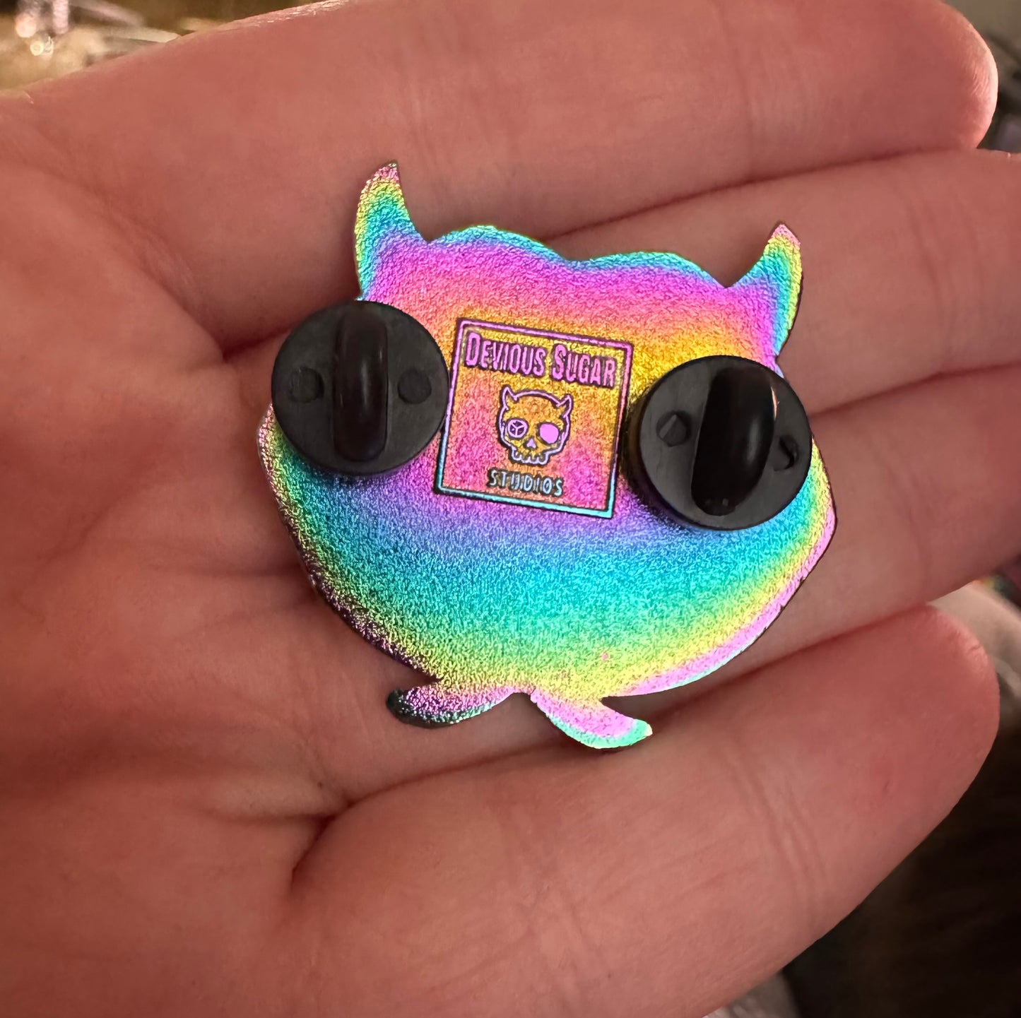 Black Void Moon Phase lips Enamel Pin