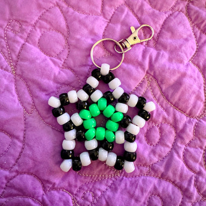 Customizable, Handmade Star Candy Keychain - Made to order