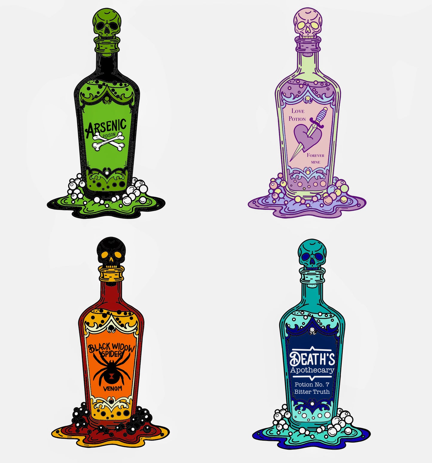 Stained Enamel Elixit Bottle Enamel Pin Pre-Order✨