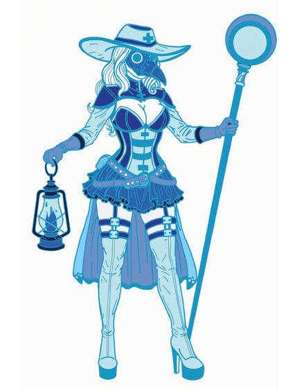 Plague doctor pin up Enamel Pin PRE-ORDER✨
